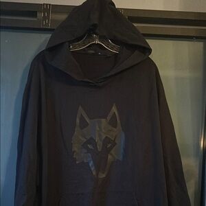 Greyson Black Hoodie with Wolf